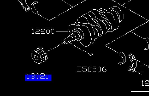 MY01+ Crankshaft trigger wheel - 13021AA141