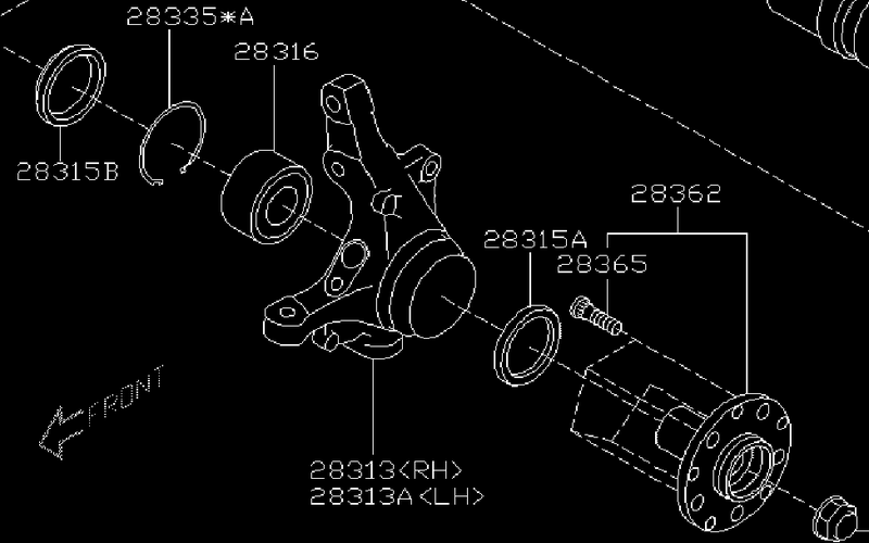 00-04 WRX STI Foz Liberty front bearing seal outer 28015AA080