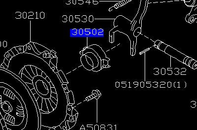 STI 6MT and early 5MT clutch release bearing 30502AA130