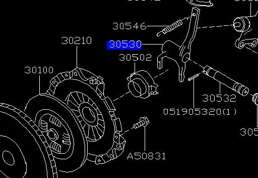 6MT STI shifter fork 30530AA050