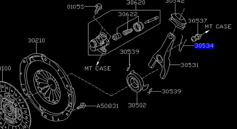 5MT Turbo new model clutch fork clip 30534AA001