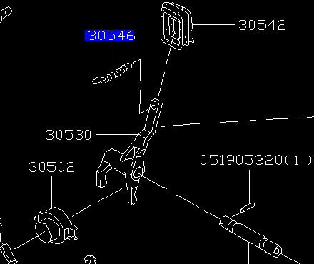 Clutch fork return spring 5 speed pull type 30546AA030