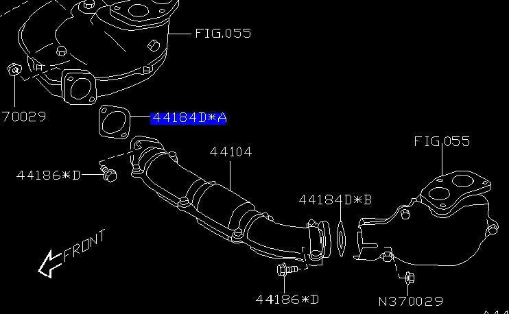Cross Pipe Gasket RHS - 44011FA020