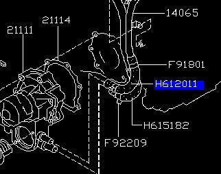 Water pump inlet hose 807612011