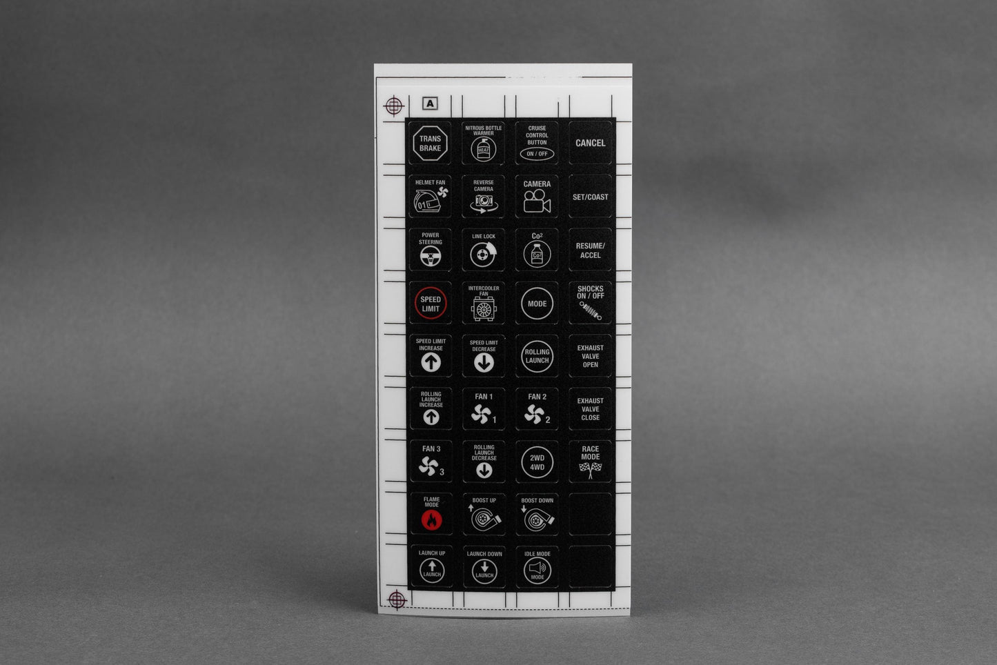 Emtron 8 Button Keypad Alternate Sticker Sheet