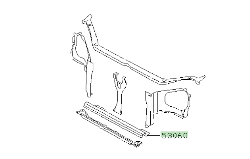 Subaru Lower Radiator Support Panel Kit - New Age Impreza 2001-2007