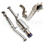 Invidia G200 Turbo Back Exhaust w/Hyperflow Down Pipe, Ti Rolled Tip - Subaru Forester XT SG 03-08
