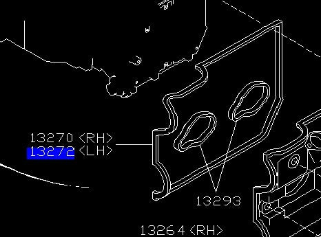 GD Rocker Cover Gasket - LHS - 13270AA075