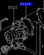Water pump gasket - 21114AA051