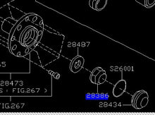 28044AA001 - Main Driveshaft Axle Nut