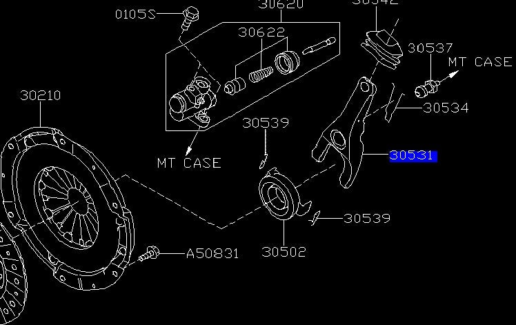 5MT shifter fork for late models 30531AA180