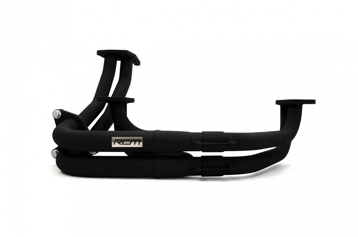 RCM Black Ceramic Coated Twin Scroll Stainless Steel Tubular Exhaust Manifold