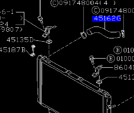 Radiator hose upper GC8