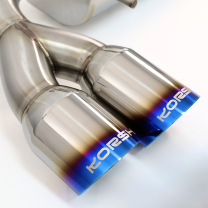 Korsh Subaru WRX STI 2008-2014 Hatch Turbo Back Exhaust - Stainless Steel with Titanium Tips