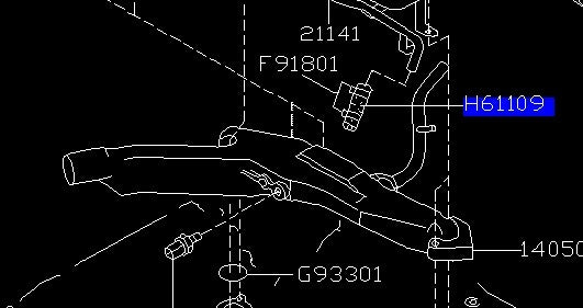 Water short hose behind AC 807611090