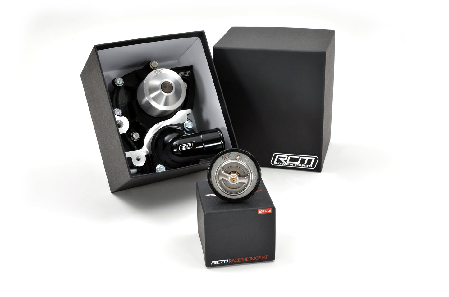 RCM Black Series Water Pump & 70 Degree Thermostat - 2 Port