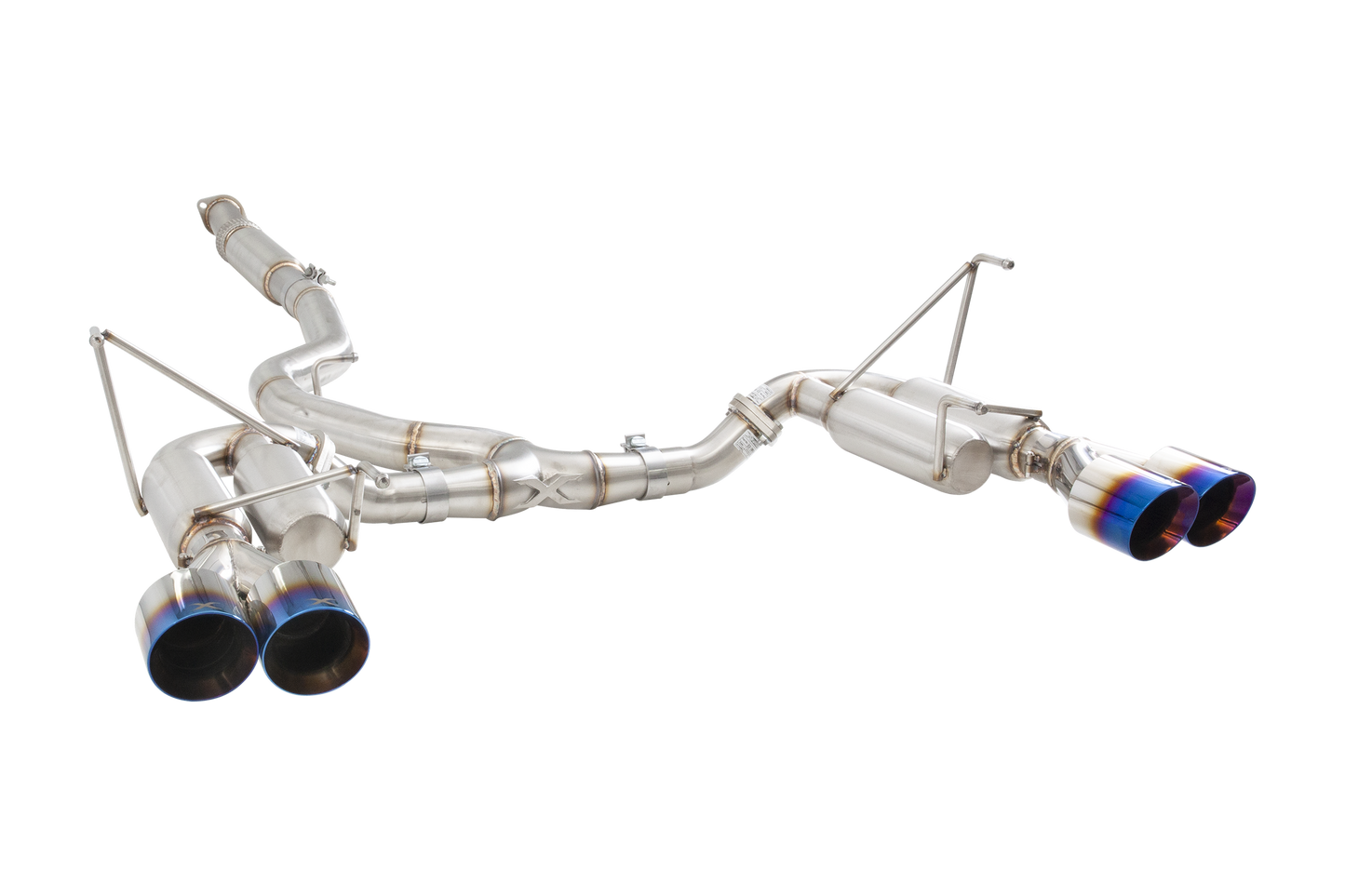 Subaru WRX STI G3 VA Sedan Race Cat Back Exhaust with Burnt Blue Tips