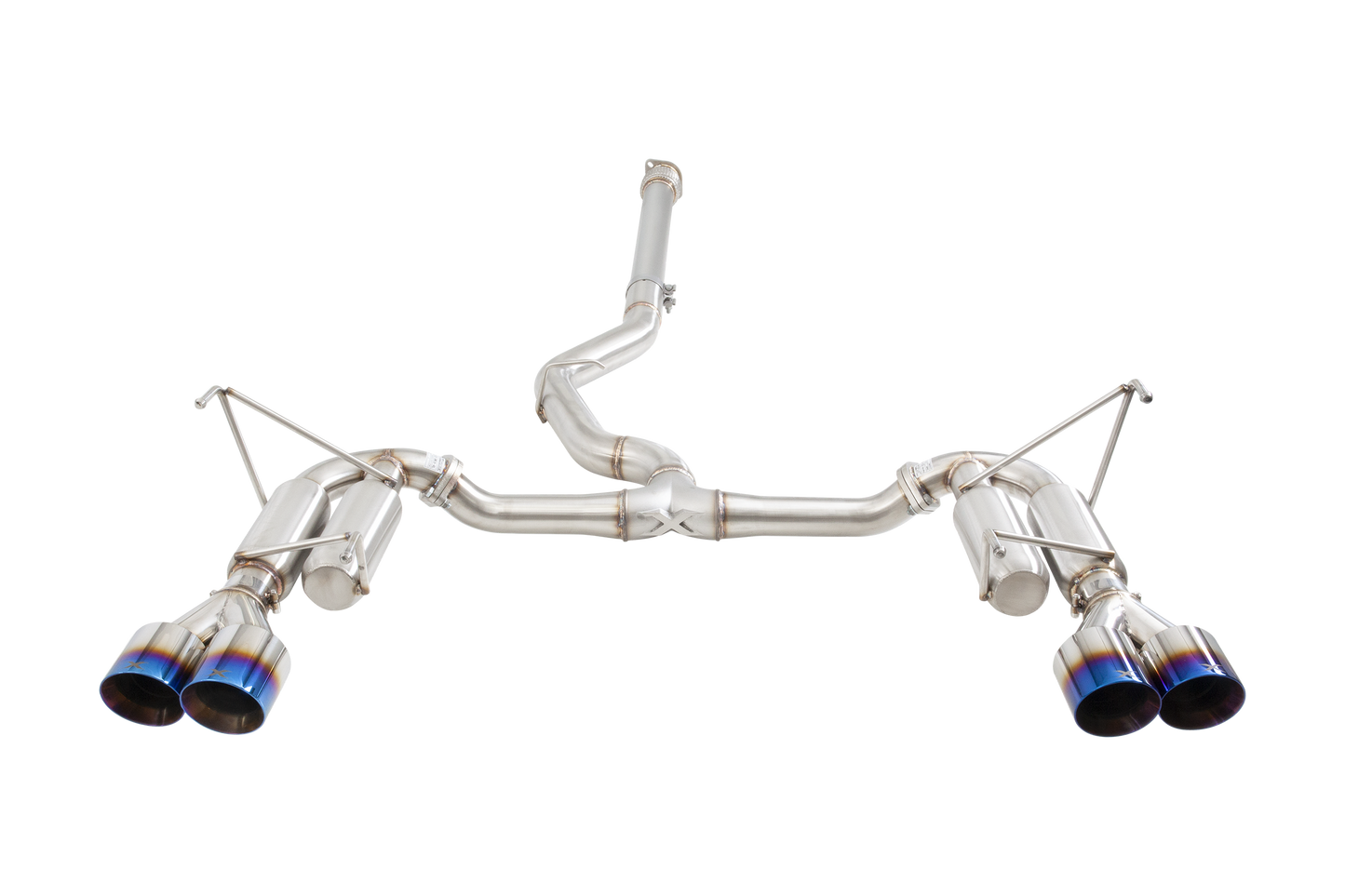 Subaru WRX Sedan VB Race Cat Back Exhaust System with Burnt Blue Tips