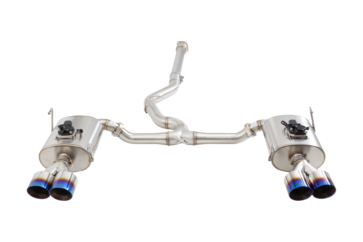 SUBARU WRX SEDAN VB Varex WR Valved Cat Back Exhaust System with Burnt Blue Tips
