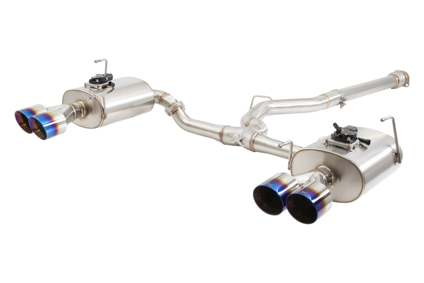 SUBARU WRX SEDAN VB Varex WR Valved Cat Back Exhaust System with Burnt Blue Tips