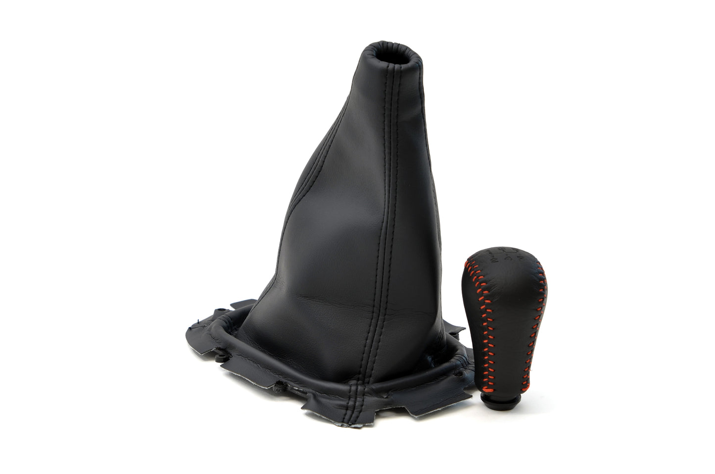 WRX STI 5-Speed Leather Red Stitched Gear Knob & Gaiter Kit