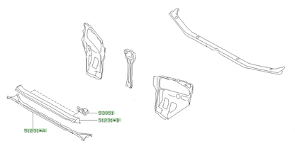 Subaru Radiator Support Panel Kit - GC/GF8