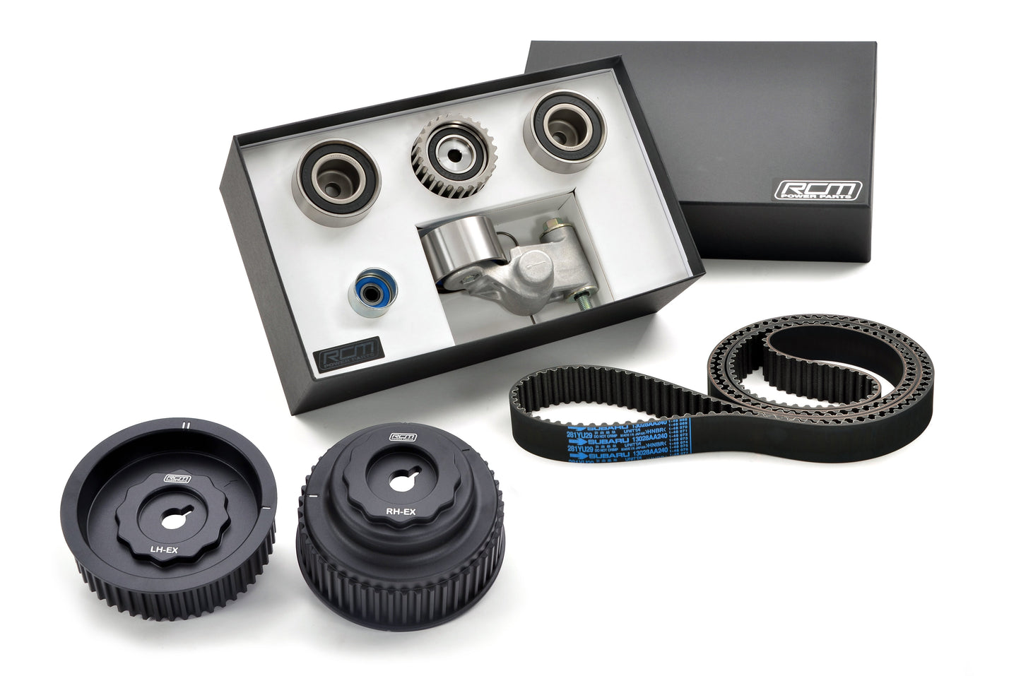 RCM - Genuine Timing Belt Kit & RCM Alloy Camshaft Pulley Upgrade Kit 99-02MY EJ20/22/25