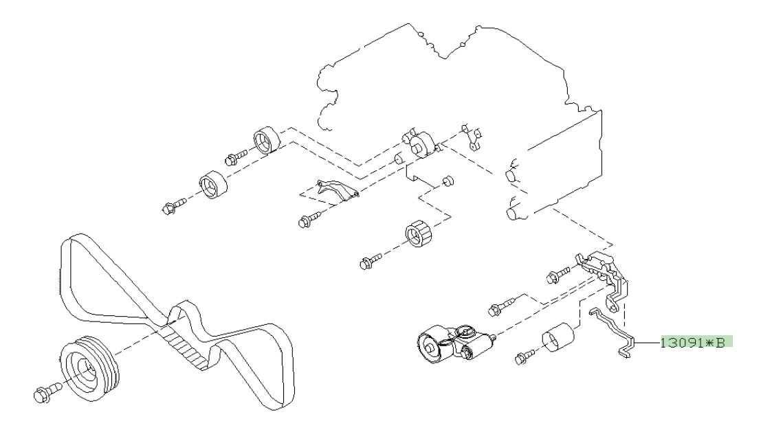 Subaru Timing Belt Tensioner Foam Seal