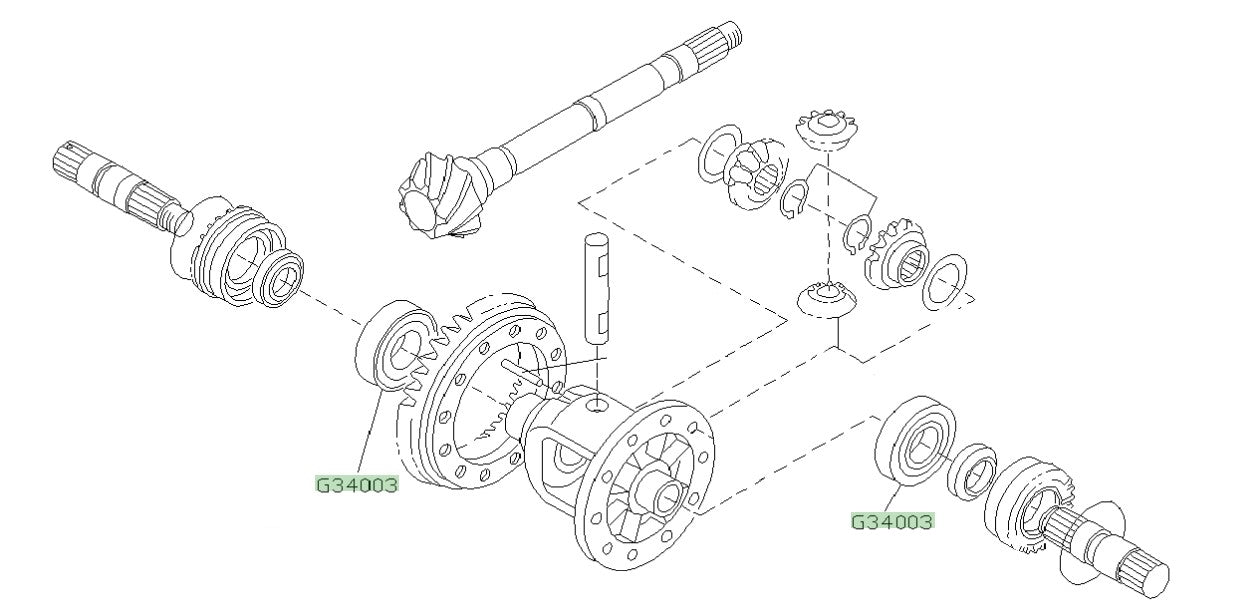 Subaru Front Differential Carrier Bearing for 5 speed gearboxes 1992+