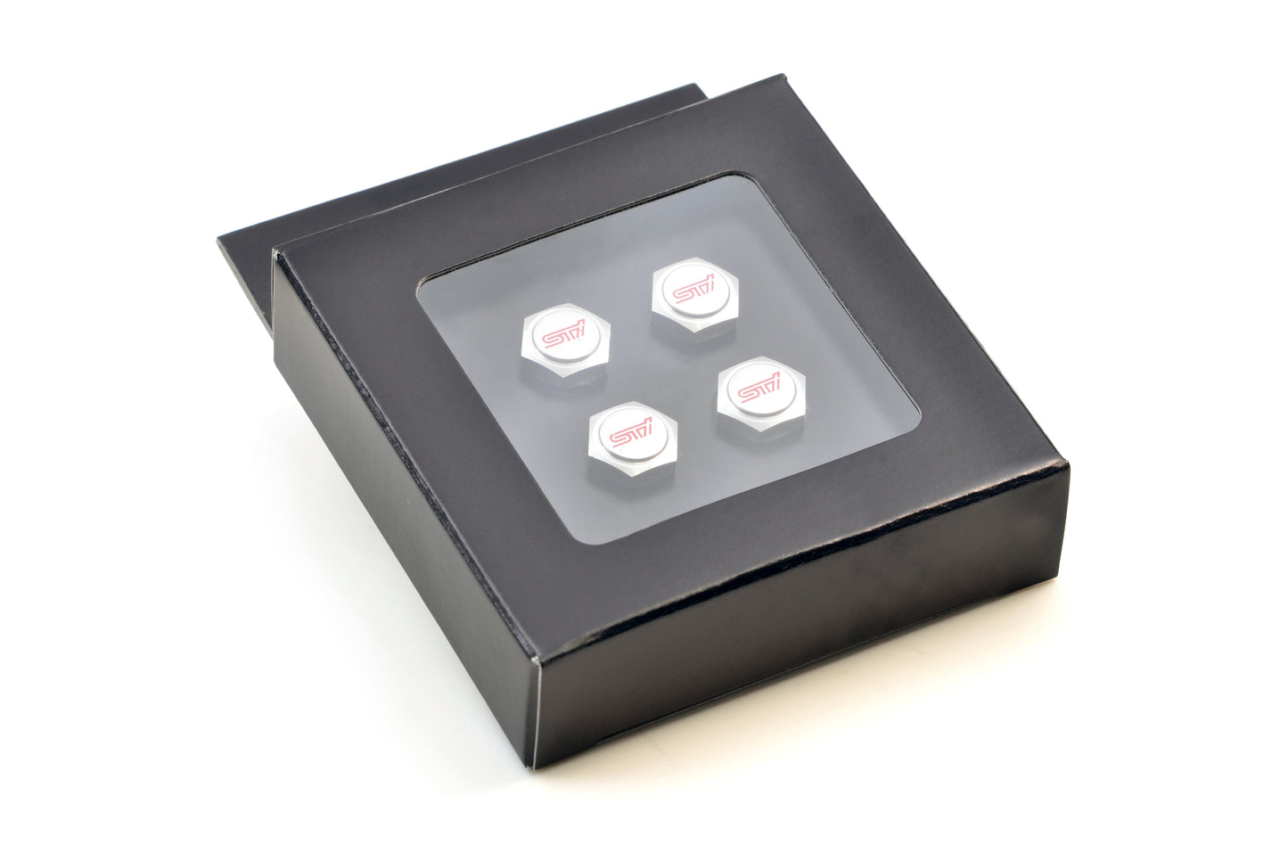 Subaru "STI" Tyre Valve Cap Set