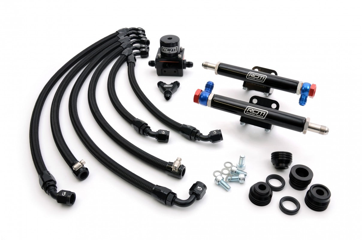 RCM V1/2 TOP FEED FUEL RAIL CONVERSION KIT / ROTATED TURBO