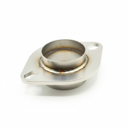 Flange with flared pipe end