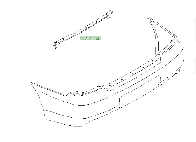 Subaru Rear Bumper Mounting Bracket - New Age Impreza 2001-2007